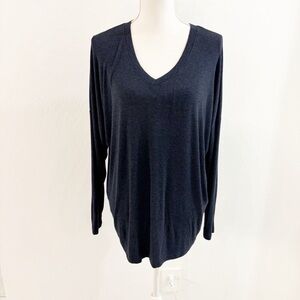 CAbi Serenity Blue V-neck Relaxed Stretchy Top Style 3052 Size M